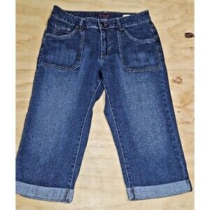Wrangler Capris Denim Jeans 8m Women's Blue size pants cotton polyester dark